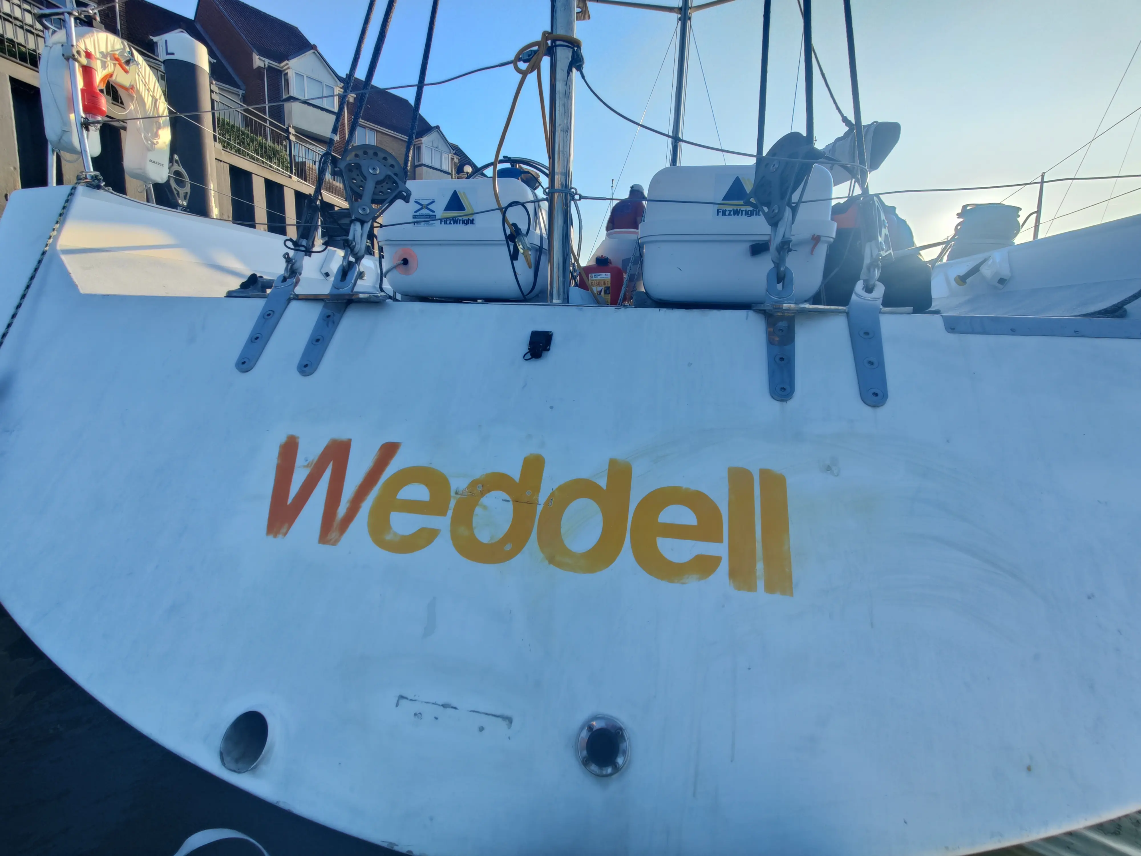 S/V Weddell before rebrand — faded hull, worn graphics