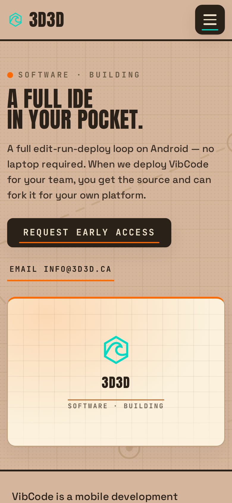 VibCode — fully functional mobile development environment for Android