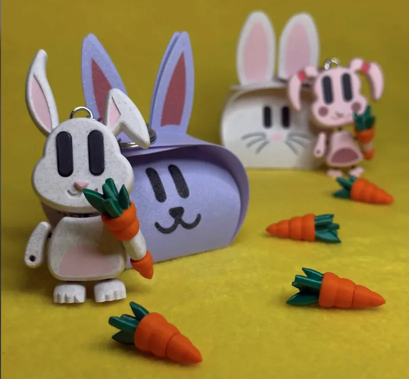 String-Flex Rabbit Keychain